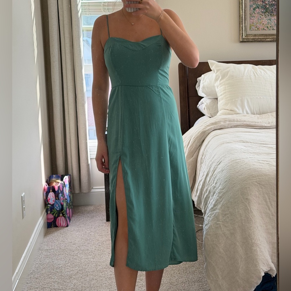 Abercrombie Teal Midi dress